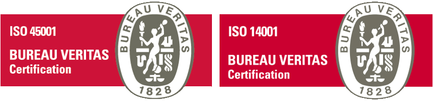 Sellos ISO 45001 y ISO 14001